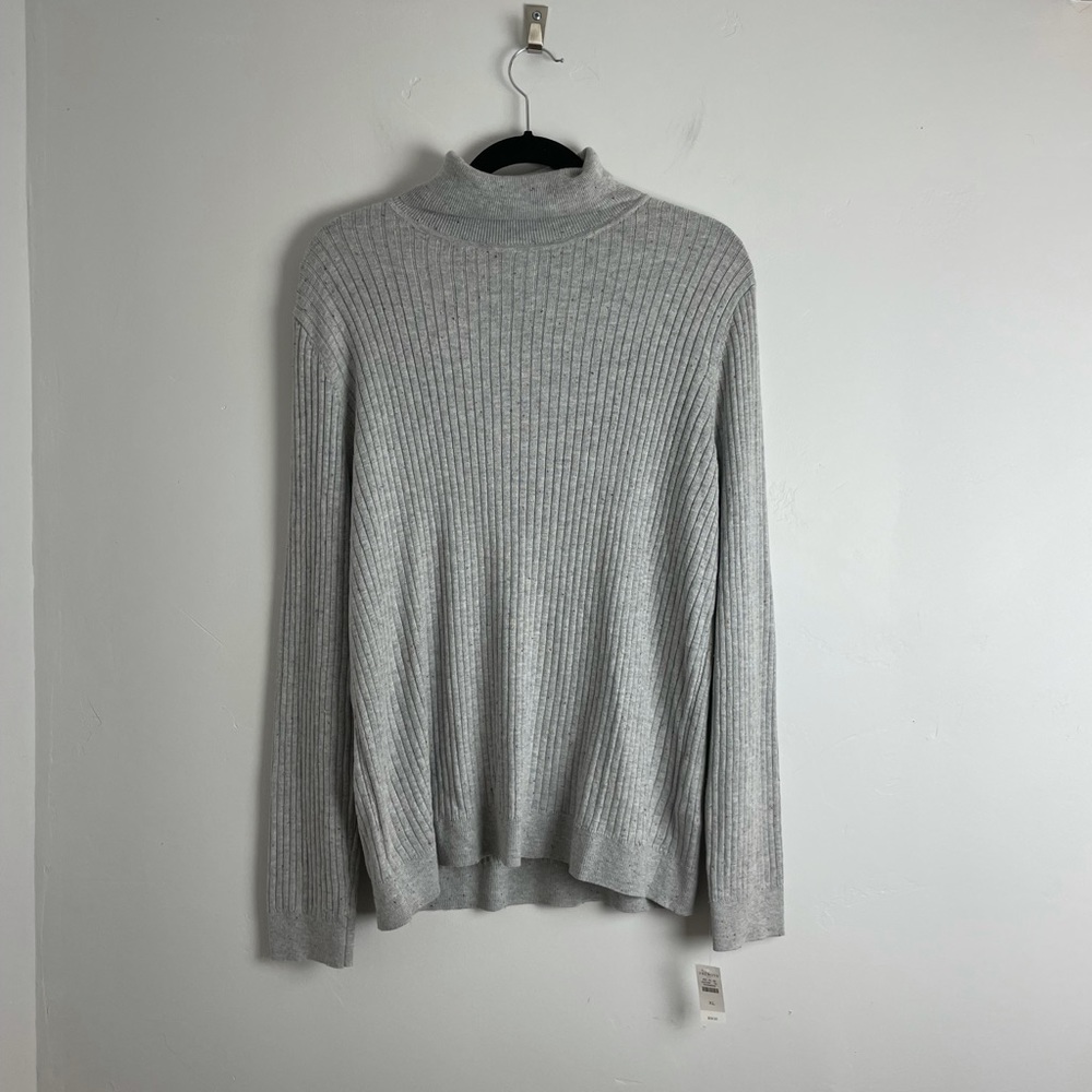 Talbots Marled Ribbed Turtleneck Sweater Sz XL